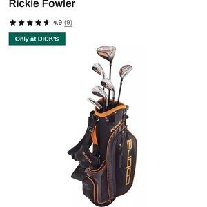 Cobra Rickie Fowler Kids Golf Club Set in Black and Orange